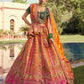 Monjolika Fashion Multi Colour Banarasi Silk Diamond Wedding Trendy Lehenga Choli | Swadesiicart