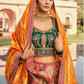 Monjolika Fashion Multi Colour Banarasi Silk Diamond Wedding Trendy Lehenga Choli | Swadesiicart