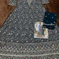 Anaita D Green Georgette Stitched Anarkali Suit with Sequence & Diamond Work