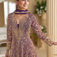 Anaita Violet Georgette Stitched Anarkali Suit with Sequence & Diamond Work