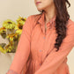 Monjolika Fashion Orange Cotton Solid Festival Casual Kurti - Swadesiicart