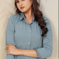 Monjolika Fashion Sky Blue Cotton Solid Festival Casual Kurti - Swadesiicart