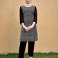 Monjolika Fashion Embroidered Georgette Straight Kurta Set In Black - Swadesiicart