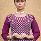 Monjolika Fashion Embroidered Georgette Straight Kurta Set In Purple - Swadesiicart