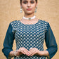 Monjolika Fashion Embroidered Georgette Straight Kurta Set In Teal Blue - Swadesiicart