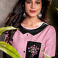 Monjolika Fashion Silk Embroidered Designer Kurti In Light Pink - Swadesiicart