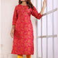 Monjolika Fashion Viscose Rani Pink Buttons Party Wear Kurti For Party - Swadesiicart