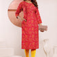 Monjolika Fashion Viscose Rani Pink Buttons Party Wear Kurti For Party - Swadesiicart