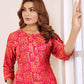 Monjolika Fashion Viscose Rani Pink Buttons Party Wear Kurti For Party - Swadesiicart