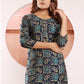 Monjolika Fashion Viscose Navy Blue Buttons Party Wear Kurti For Party - Swadesiicart