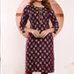 Monjolika Fashion Wine Print Viscose Casual Kurti - Swadesiicart