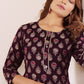 Monjolika Fashion Wine Print Viscose Casual Kurti - Swadesiicart