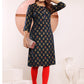 Monjolika Fashion Navy Blue Print Viscose Casual Kurti - Swadesiicart