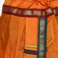 Sethukrishna Men Orange Solid Readymade Dhoti Pants With Angavastram | Swadesiicart