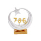 Estele Gold-Polished Spiritual 786 Chand Taara Idol for Home Decorative/ Car Dashboard - Swadesiicart