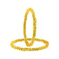 Gold-Polished Alloy Golden Wire Design Bangle Set - The Pari - Swadesiicart