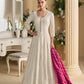 Anaita White Georgette Stitched Anarkali Suit with Embroidery & Sequence Work