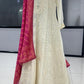 Anaita White Georgette Stitched Anarkali Suit with Embroidery & Sequence Work