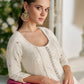 Anaita White Georgette Stitched Anarkali Suit with Embroidery & Sequence Work