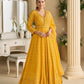 Anaita Yellow Georgette Stitched Anarkali Suit with Embroidery & Sequence Work