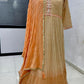 Anaita Peach Georgette Stitched Anarkali Suit with Embroidery & Sequence Work