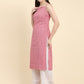 Kalini Ethnic Motifs Embroidered Chikankari Georgette Kurta | Swadesiicart