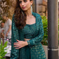 Anaita Emerald Georgette Stitched Shrug Suit With Embroidered Sequins Work