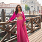 Anaita Pink Silk Stitched Suit With Embroidery Work