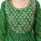 HERE&NOW Women Green Leheriya Printed Pure Cotton Kurta - Swadesiicart