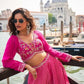 Anaita Pink Silk Stitched Suit With Embroidery Work