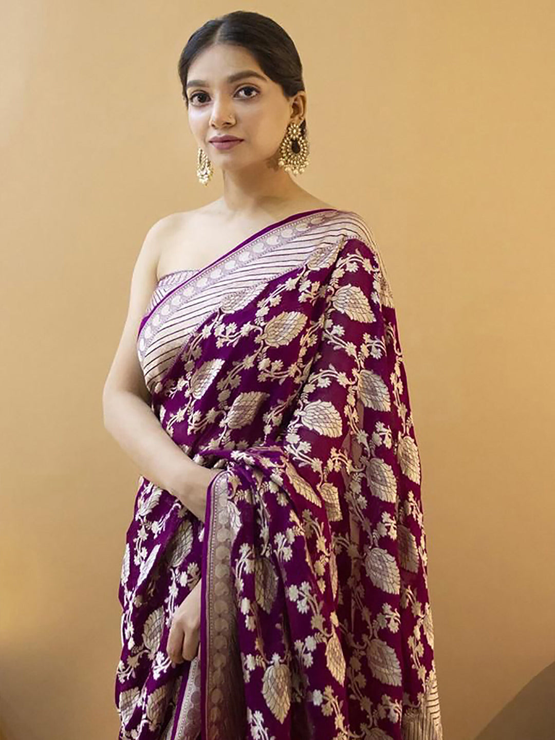 Kalini Ethnic Motifs Woven Design Banarasi Silk Kanjeevaram Saree | Swadesiicart