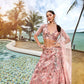 House of Panchhi Coral Net Sequins And Thread Embroidery Lehenga Choli & Dupatta | Swadesiicart