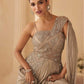 Anaita Chiku Chinon Silk Stitched Gown With Embroidery Work