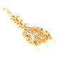 Yellow Chimes Women Gold-Polished White & Red Ad Studded Handcrafted Maang Tikka | Swadesiicart