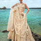 House of Panchhi Cream Net Sequins, Zarkan And Thread Embroidery Lehenga Choli & Dupatta | Swadesiicart