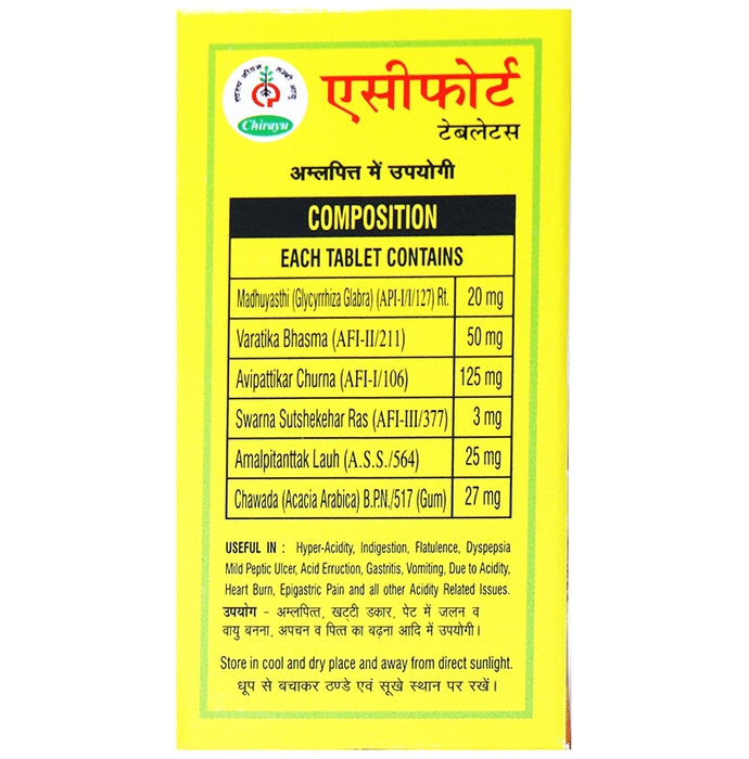 Chirayu Acifort Tablets | Swadesiicart