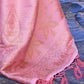Mitera Pink & Gold-Toned Ethnic Motifs Zari Silk Blend Banarasi Saree | Swadesiicart