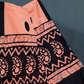 Peach And Black Block Print Pure Mulmul Cotton Saree By Gayathri Reddy Designer Studio | Swadesiicart