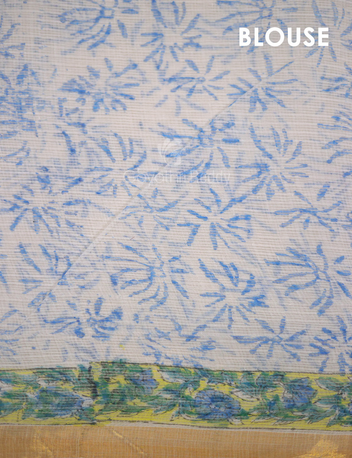 Lime Yellow Floral Design Pure Kota Cotton Saree By Gayathri Reddy Designer Studio | Swadesiicart