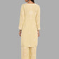 ADA Ethnic Motifs Embroidered Regular Chikankari Kurta with Palazzos | Swadesiicart