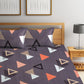 KLOTTHE Purple Geometric 210 TC Cotton Bedsheet with Pillow Covers - Swadesiicart