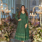 Jyoti Fashion Women's Green Faux Georgette Zari Embroidery with Sequence Anarkali Dress with Dupatta | Swadesiicart