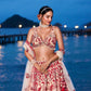 House of Panchhi Peach Net Sequins, Mirror And Thread Embroidery Lehenga Choli & Dupatta | Swadesiicart