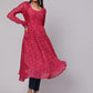 Aks Tie & Dyed Anarkali Kurta