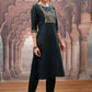Vishudh Green Embroidered Straight Kurta with Trouser & Dupatta - Swadesiicart