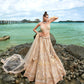 House of Panchhi Cream Net Sequins, Zarkan And Thread Embroidery Lehenga Choli & Dupatta | Swadesiicart