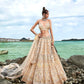 House of Panchhi Cream Net Sequins, Zarkan And Thread Embroidery Lehenga Choli & Dupatta | Swadesiicart