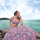 House of Panchhi Mauve Net Sequins, Mirror And Thread Embroidery Lehenga Choli & Dupatta | Swadesiicart