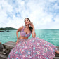 House of Panchhi Mauve Net Sequins, Mirror And Thread Embroidery Lehenga Choli & Dupatta | Swadesiicart