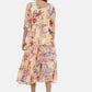 Souchii Women Multicoloured Floral Print Fit And Flare Dress - Swadesiicart